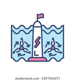 Tidal Power icon in vector. Illustration