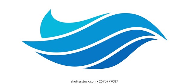 Tidal sea wave water symbol