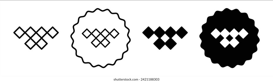 Tidal set in black and white color. Tidal simple flat icon vector