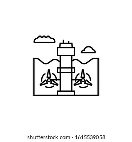 tidal, tidal volume line icon. Elements of energy illustration icons. Signs, symbols can be used for web, logo, mobile app, UI, UX