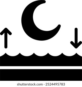 tide glyph icon illustration vector