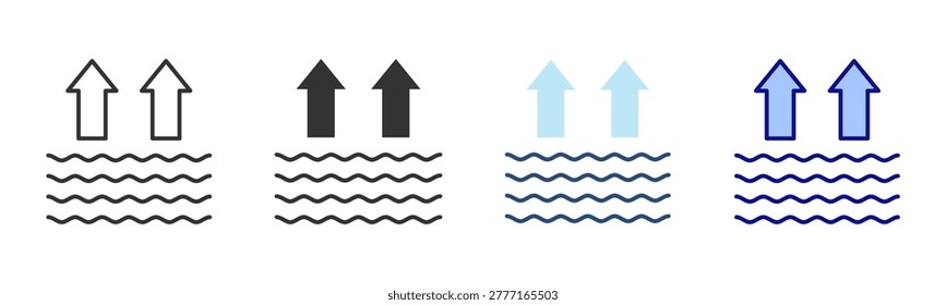 Tide Icon Set. Designed In Multi Style