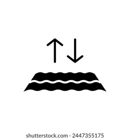 tide icon, weather line icon isolated on white background, suitable for websites, blogs, logos, graphic design, social media, UI, mobile apps, vector illustration