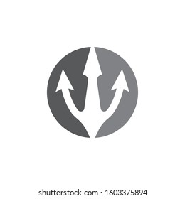 Tident icon Vector Illustration design Logo template