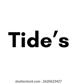 tide's text for T-shirt print and other use on white background.