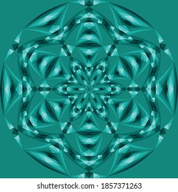 Tidewater green color abstract circle background, geometric dynamic pattern, vector modern design texture.