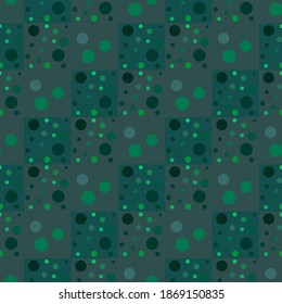 Patrón geométrico verde de agua de marea de círculos pequeños y grandes. Fondo verde de agua de marea con abstracto verde claro y oscuro