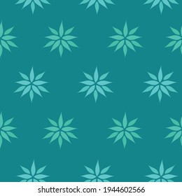 Tidewater Green seamless pattern. Pattern with flowers tropical exotic colors vibe.