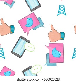 Tidings pattern. Cartoon illustration of tidings vector pattern for web
