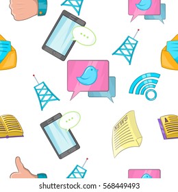 Tidings pattern. Cartoon illustration of tidings vector pattern for web