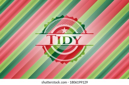 Tidy christmas emblem. Vector Illustration. Detailed. 