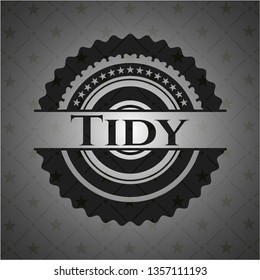 Tidy dark icon or emblem