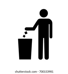 Tidy Man Symbol Do Not Litter Stock Vector (Royalty Free) 700153981 ...