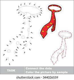 Tie to be traced. Vector numbers game. 