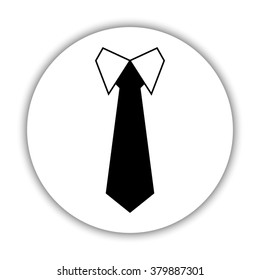Tie -  black vector icon