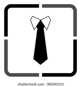 Tie  - black vector icon