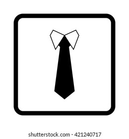 Tie  - black vector icon