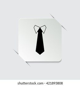 Tie  - black vector icon