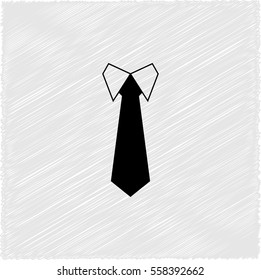 Tie - black  vector icon