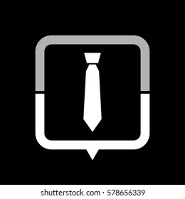 tie - black  vector icon