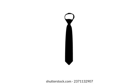 Tie black vector silhouette, high quality vector