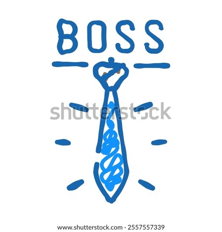 tie boss accessory doodle icon sketch vector. tie boss accessory sign. isolated symbol illustration