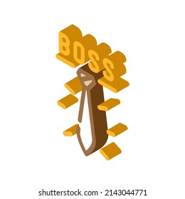 tie boss accessory isometric icon vector. tie boss accessory sign. isolated symbol illustration