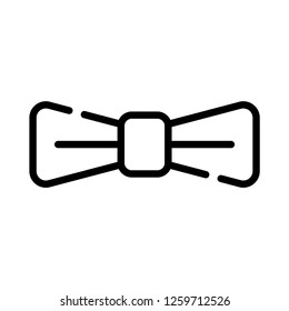 tie bow fashion clothes and accessories shopping women line arts icon vector template