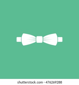 Tie Bow Flat Icon On Green Background