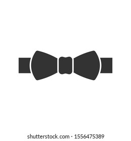 Tie bow icon in flat style. Bowtie vector illustration on white isolated background. Butterfly business concept.