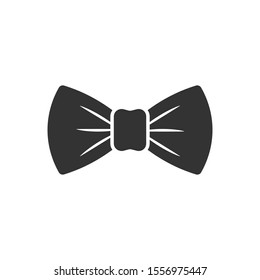 Tie bow icon in flat style. Bowtie vector illustration on white isolated background. Butterfly business concept.