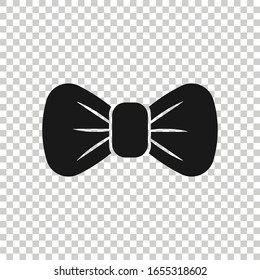 Tie bow icon in flat style. Bowtie vector illustration on white isolated background. Butterfly business concept.