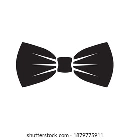 Tie bow icon in flat style. Bowtie vector illustration on black background drawing by illustration
