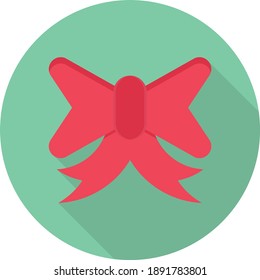 tie bow vector flat colour icon