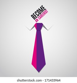 Tie business - become an carrerist - bacground vector