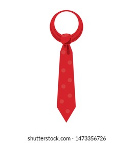 tie business elegance red isolated cartoon vector illustration graphic design