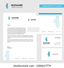 Tie Business Letterhead, Envelope and visiting Card Design vector template