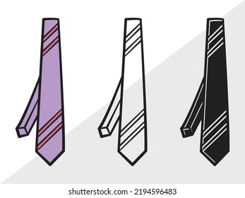Tie Clipart SVG Printable Vector Illustration