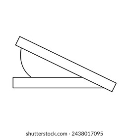 Diseño de iconos de línea de vector de clips de corbata