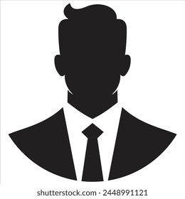 Tie coart man circular edges, simple can be used for emlbem logo or icon