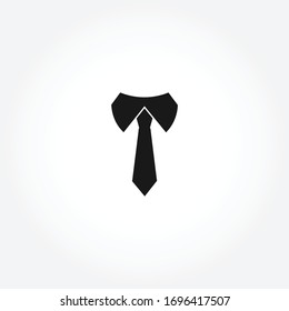 tie with collar icon. isolated vector element