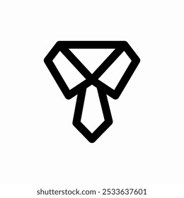 tie collar shirt uniform icon sign vector