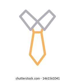 tie colour line vector icon