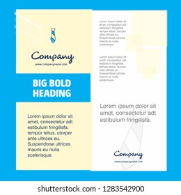Tie Company Brochure Title Page Design. Company profile, annual report, presentations, leaflet Vector Background