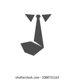 tie company logo design template,  tie symbol vector icon
