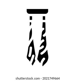 tie dancer accessory glyph icon vector. tie dancer accessory sign. isolated contour symbol black illustration