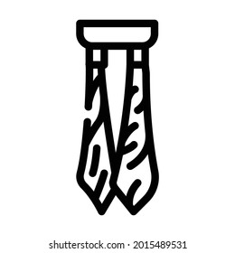 tie dancer accessory line icon vector. tie dancer accessory sign. isolated contour symbol black illustration