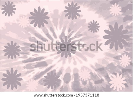 tie die background with flower