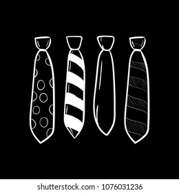 tie doodle icon vector flat black