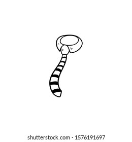 tie doodle icon vector hand drawing 